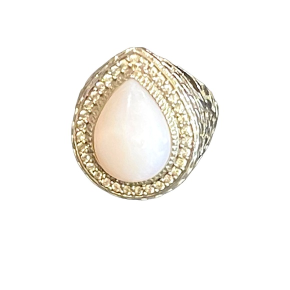 Stunning designer DP 925 sterling Moonstone fancy heavy handmade ring - Picture 7 of 11